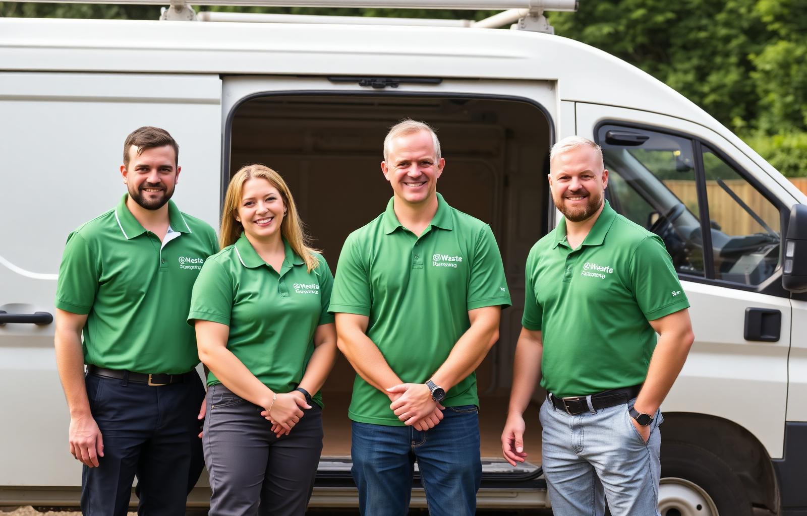 ClearCycle team in branded uniforms in Kent